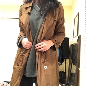 Dirt brown trench coat
